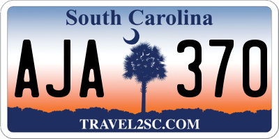 SC license plate AJA370