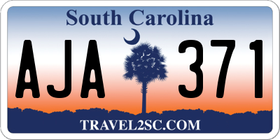 SC license plate AJA371