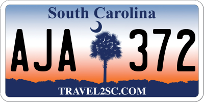 SC license plate AJA372