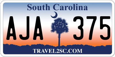 SC license plate AJA375