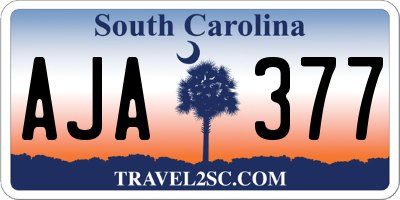 SC license plate AJA377