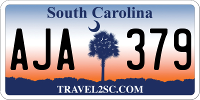SC license plate AJA379