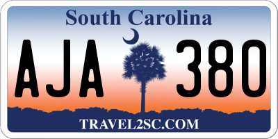 SC license plate AJA380