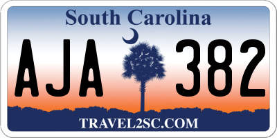 SC license plate AJA382