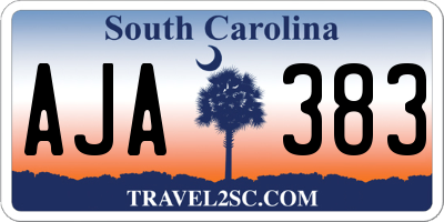 SC license plate AJA383