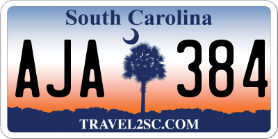 SC license plate AJA384