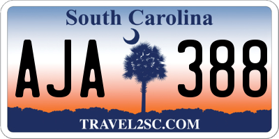 SC license plate AJA388