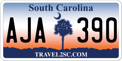 SC license plate AJA390