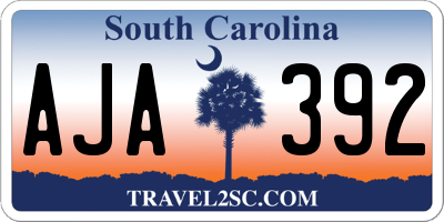 SC license plate AJA392