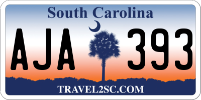 SC license plate AJA393