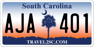 SC license plate AJA401