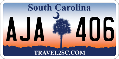 SC license plate AJA406