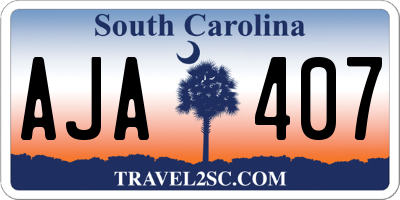 SC license plate AJA407