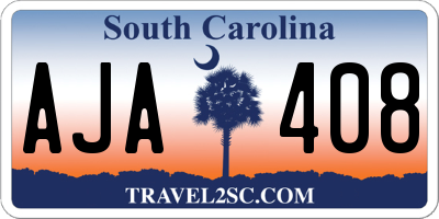 SC license plate AJA408