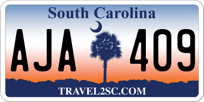 SC license plate AJA409