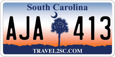 SC license plate AJA413