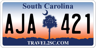 SC license plate AJA421