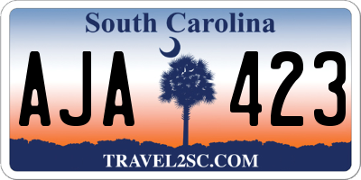 SC license plate AJA423