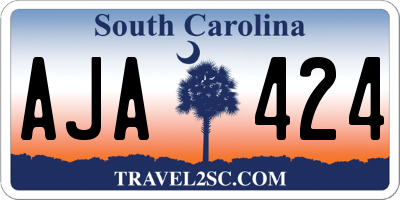SC license plate AJA424