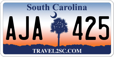 SC license plate AJA425