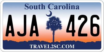SC license plate AJA426