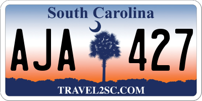 SC license plate AJA427