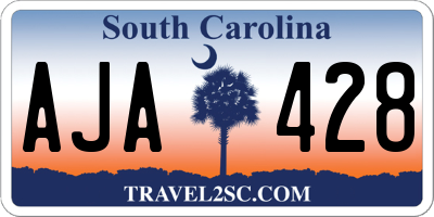 SC license plate AJA428