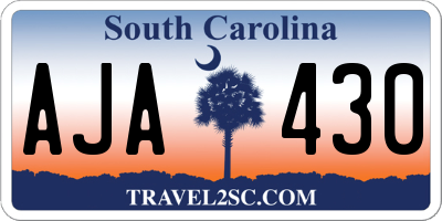 SC license plate AJA430