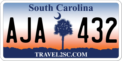 SC license plate AJA432