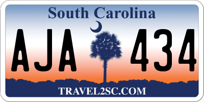 SC license plate AJA434