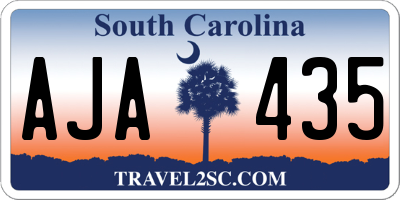 SC license plate AJA435
