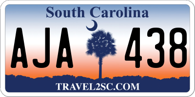 SC license plate AJA438