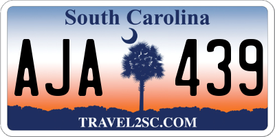 SC license plate AJA439