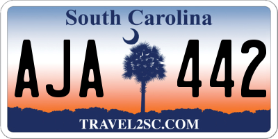 SC license plate AJA442