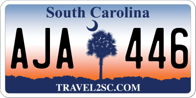 SC license plate AJA446