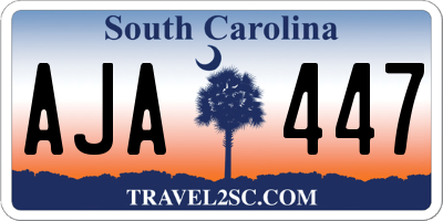 SC license plate AJA447