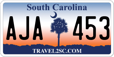 SC license plate AJA453