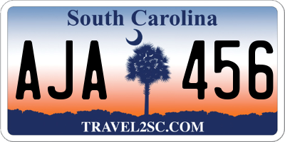 SC license plate AJA456