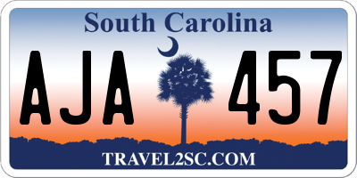 SC license plate AJA457