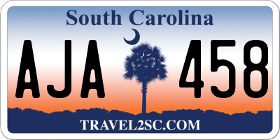 SC license plate AJA458