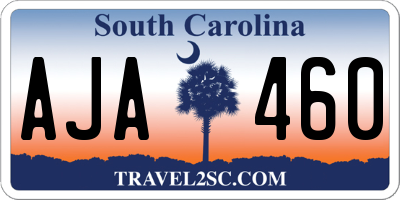 SC license plate AJA460