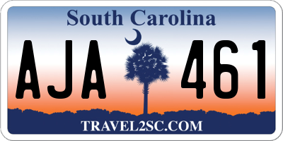 SC license plate AJA461