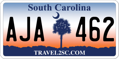 SC license plate AJA462