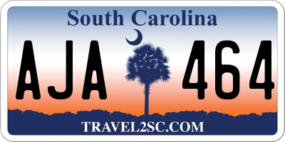 SC license plate AJA464