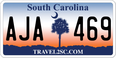 SC license plate AJA469