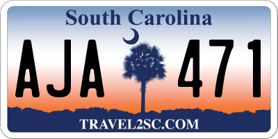 SC license plate AJA471
