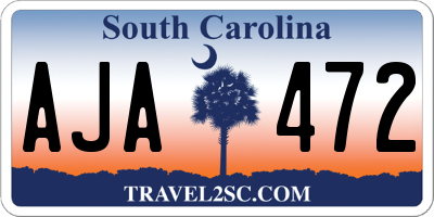 SC license plate AJA472