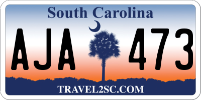 SC license plate AJA473