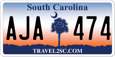 SC license plate AJA474