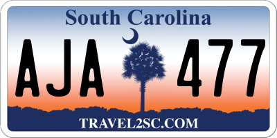 SC license plate AJA477